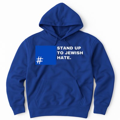 Stand Up To Jewish Hate Blue Square Support Israel   Hoodie