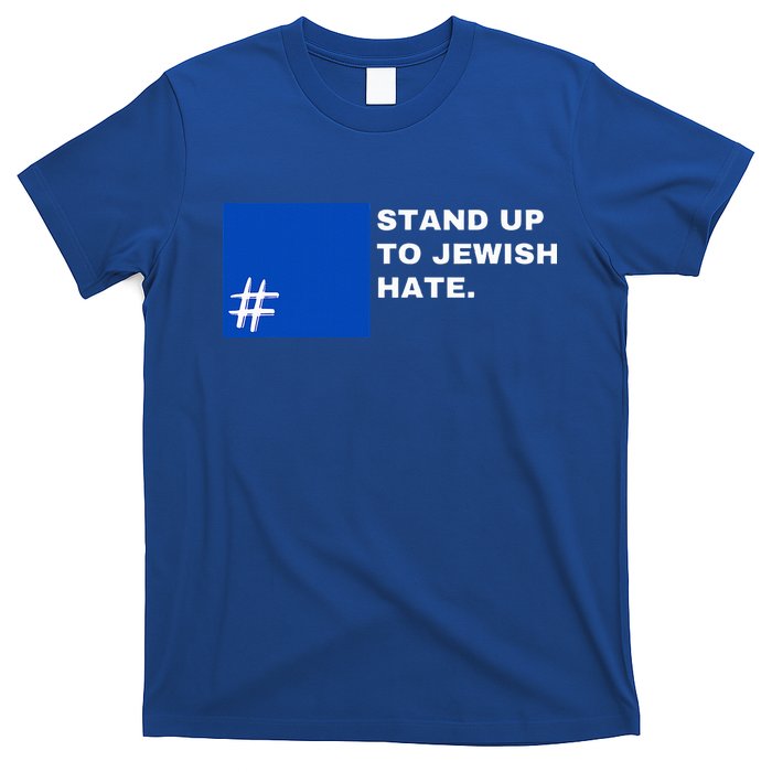 Stand Up To Jewish Hate Blue Square Support Israel   T-Shirt