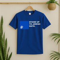 Stand Up To Jewish Hate Blue Square Support Israel   T-Shirt
