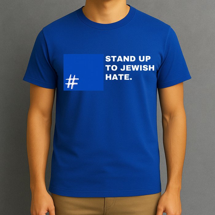 Stand Up To Jewish Hate Blue Square Support Israel   T-Shirt