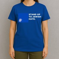 Stand Up To Jewish Hate Blue Square Support Israel   T-Shirt