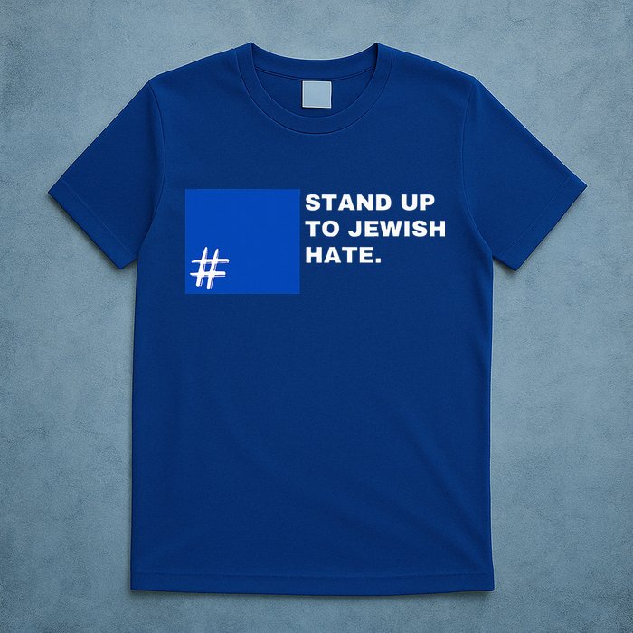 Stand Up To Jewish Hate Blue Square Support Israel   T-Shirt