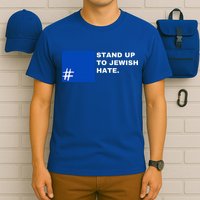 Stand Up To Jewish Hate Blue Square Support Israel   T-Shirt