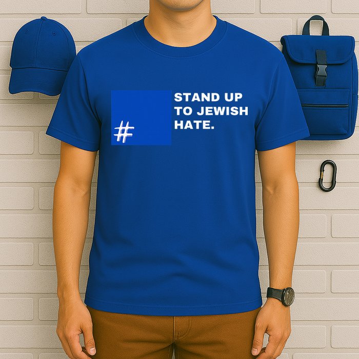 Stand Up To Jewish Hate Blue Square Support Israel   T-Shirt