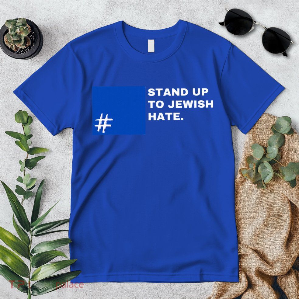 Stand Up To Jewish Hate Blue Square Support Israel   Premium T-Shirt