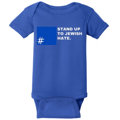 Stand Up To Jewish Hate Blue Square Support Israel   Baby Bodysuit