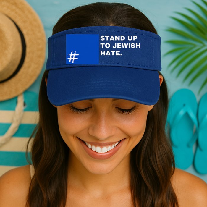 Stand Up To Jewish Hate Blue Square Support Israel   Visor