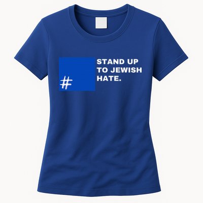 Stand Up To Jewish Hate Blue Square Support Israel   Womens T-Shirt