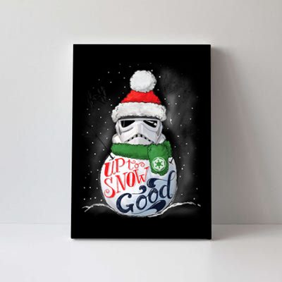 Stormtrooper Up To Snow Good Funny Holiday Canvas