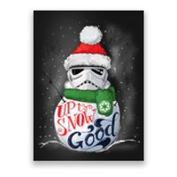 Stormtrooper Up To Snow Good Funny Holiday Poster