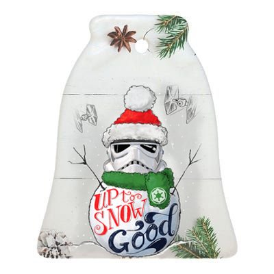 Stormtrooper Up To Snow Good Funny Holiday Ceramic Bell Ornament