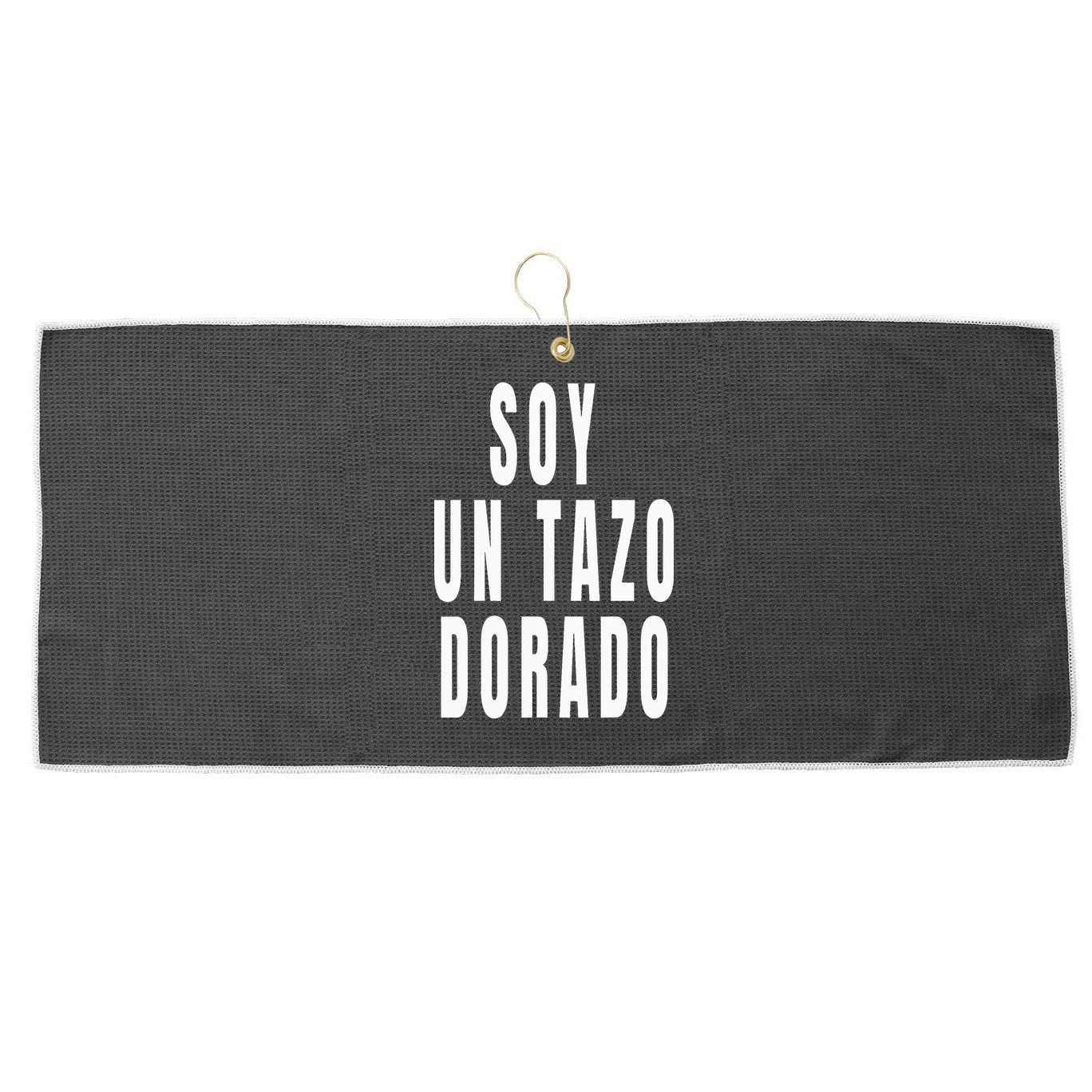 Soy Un Tazo Dorado Large Microfiber Waffle Golf Towel