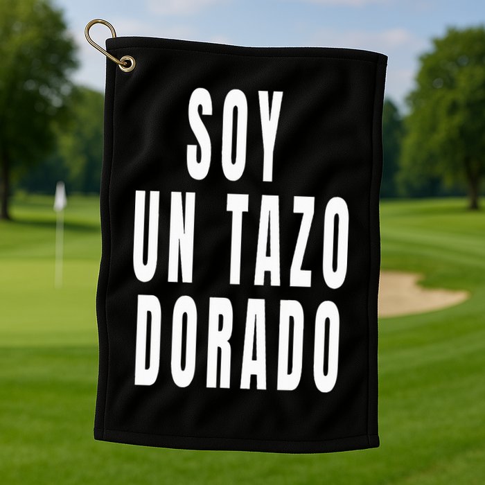 Soy Un Tazo Dorado Golf Towel