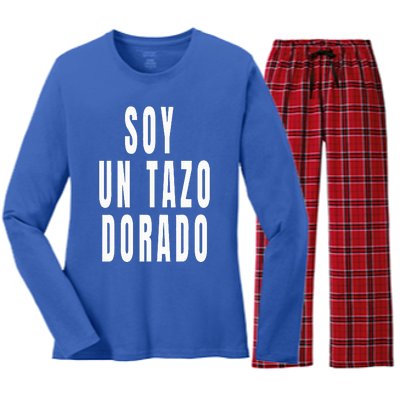 Soy Un Tazo Dorado Women's Long Sleeve Flannel Pajama Set 