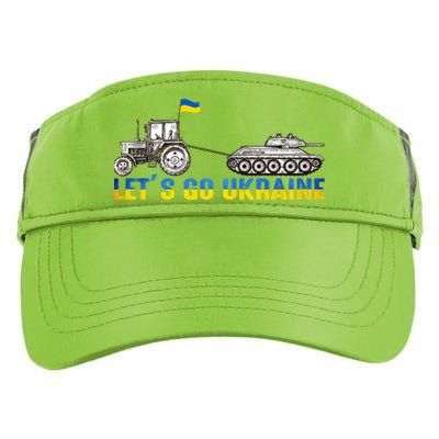 Support Ukraine Ukrainian Farmer Tractor Tank Let Go Ukraine Gift Adult Drive Performance Visor