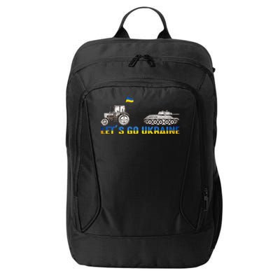 Support Ukraine Ukrainian Farmer Tractor Tank Let Go Ukraine Gift City Backpack