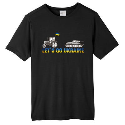 Support Ukraine Ukrainian Farmer Tractor Tank Let Go Ukraine Gift Tall Fusion ChromaSoft Performance T-Shirt