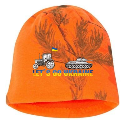 Support Ukraine Ukrainian Farmer Tractor Tank Let Go Ukraine Gift Kati - Camo Knit Beanie