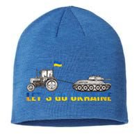 Support Ukraine Ukrainian Farmer Tractor Tank Let Go Ukraine Gift Sustainable Beanie