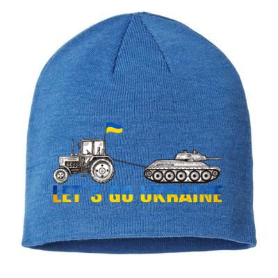 Support Ukraine Ukrainian Farmer Tractor Tank Let Go Ukraine Gift Sustainable Beanie