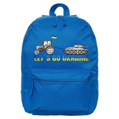 Support Ukraine Ukrainian Farmer Tractor Tank Let Go Ukraine Gift 16 in Basic Backpack