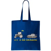 Support Ukraine Ukrainian Farmer Tractor Tank Let Go Ukraine Gift Tote Bag