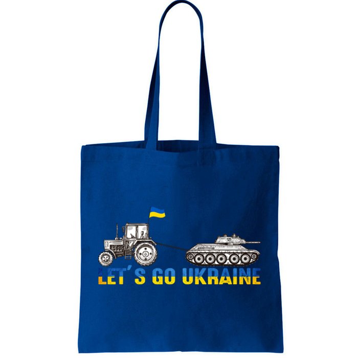 Support Ukraine Ukrainian Farmer Tractor Tank Let Go Ukraine Gift Tote Bag