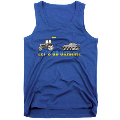 Support Ukraine Ukrainian Farmer Tractor Tank Let Go Ukraine Gift Tank Top