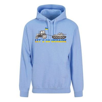 Support Ukraine Ukrainian Farmer Tractor Tank Let Go Ukraine Gift Unisex Surf Hoodie