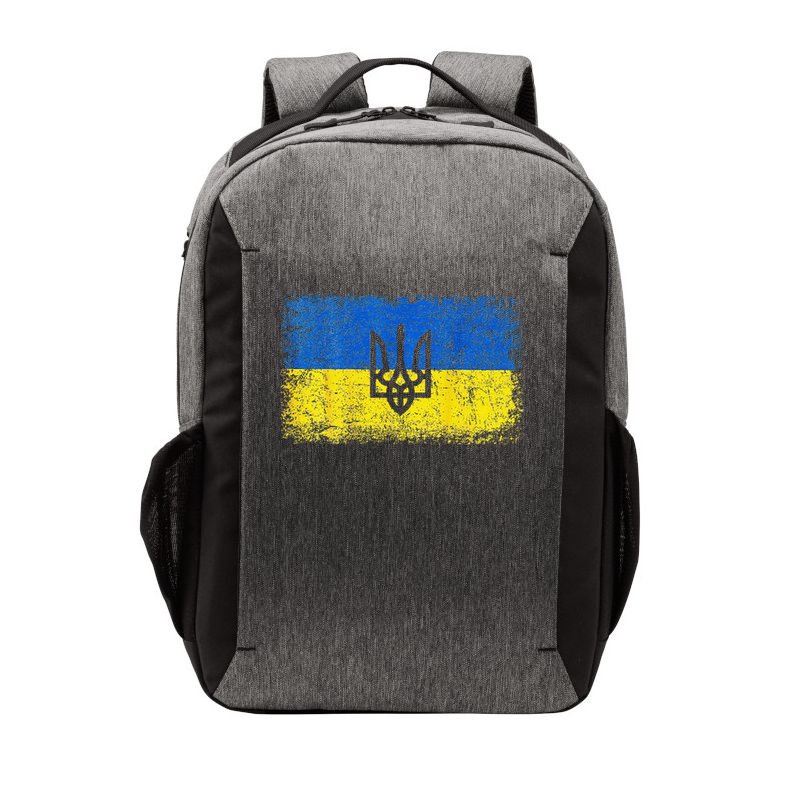 Support Ukraine Ukrainian Flag Emblem on back Gift Vector Backpack