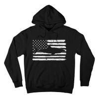 Shark Us Usa Flag America 4th Of July Murica Gift Vintage Tall Hoodie