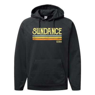 Sundance Utah Ut Souvenir Gift Performance Fleece Hoodie