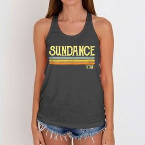 Sundance Utah Ut Souvenir Gift Women's Knotted Racerback Tank