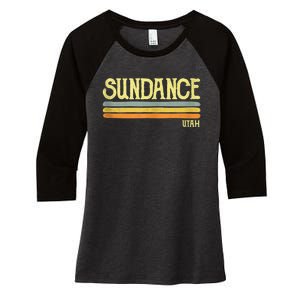 Sundance Utah Ut Souvenir Gift Women's Tri-Blend 3/4-Sleeve Raglan Shirt