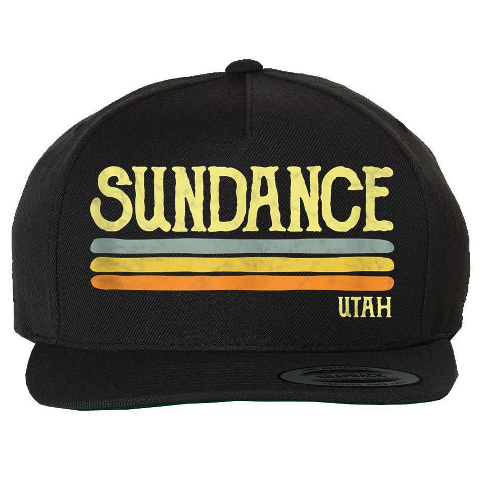 Sundance Utah Ut Souvenir Gift Wool Snapback Cap