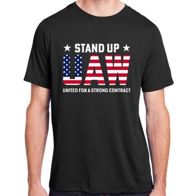 Stand Up UAW United For A Strong Contract Angry Union Worker Adult ChromaSoft Performance T-Shirt