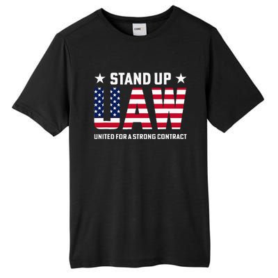 Stand Up UAW United For A Strong Contract Angry Union Worker Tall Fusion ChromaSoft Performance T-Shirt