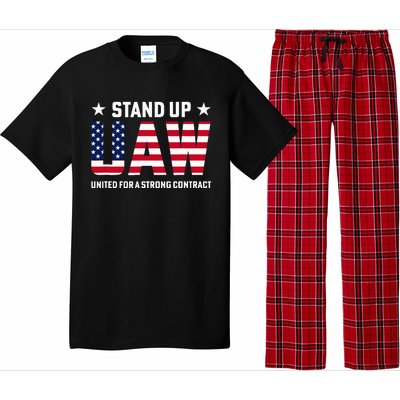 Stand Up UAW United For A Strong Contract Angry Union Worker Pajama Set