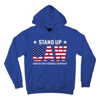 Stand Up UAW United For A Strong Contract Angry Union Worker Hoodie