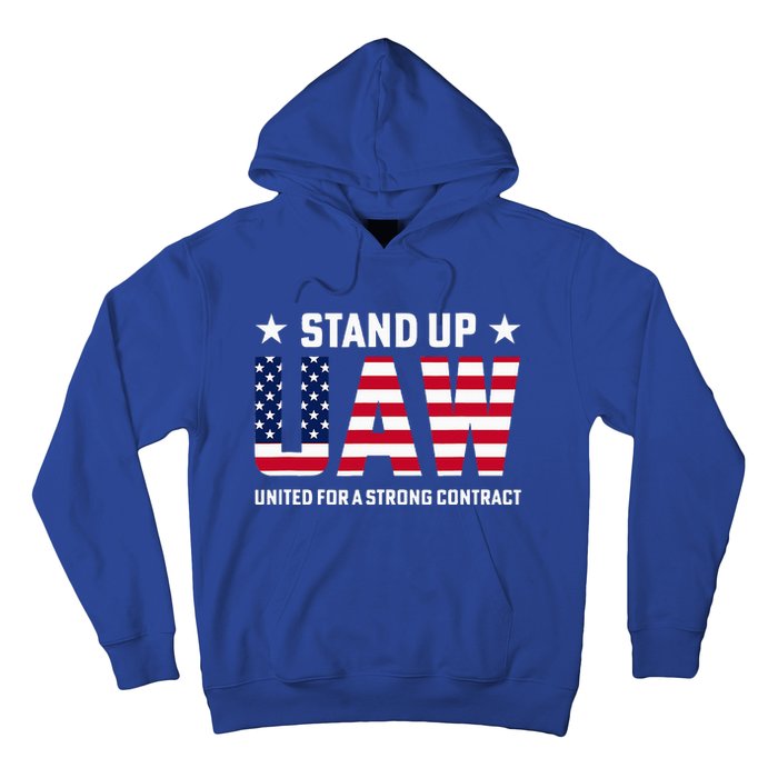 Stand Up UAW United For A Strong Contract Angry Union Worker Hoodie