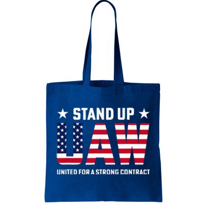 Stand Up UAW United For A Strong Contract Angry Union Worker Tote Bag