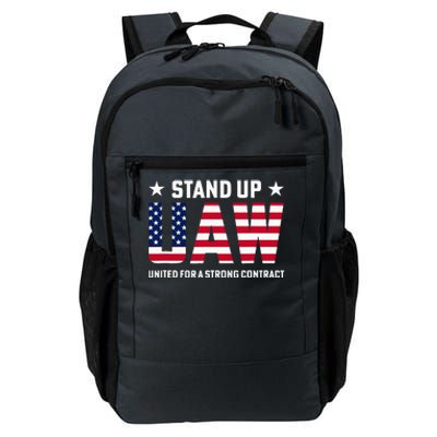 Stand Up UAW United For A Strong Contract Angry Union Worker Daily Commute Backpack