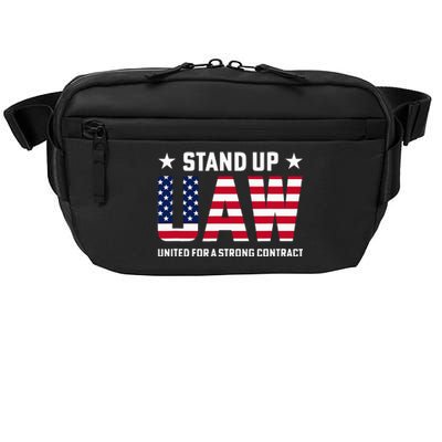 Stand Up UAW United For A Strong Contract Angry Union Worker Crossbody Pack