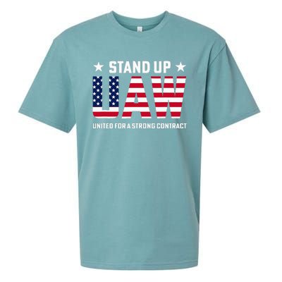 Stand Up UAW United For A Strong Contract Angry Union Worker Sueded Cloud Jersey T-Shirt