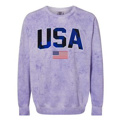 States United USA Tie Dye Soccer Jersey American Football Colorblast Crewneck Sweatshirt