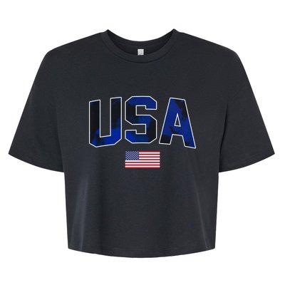 States United USA Tie Dye Soccer Jersey American Football Bella+Canvas Jersey Crop Tee