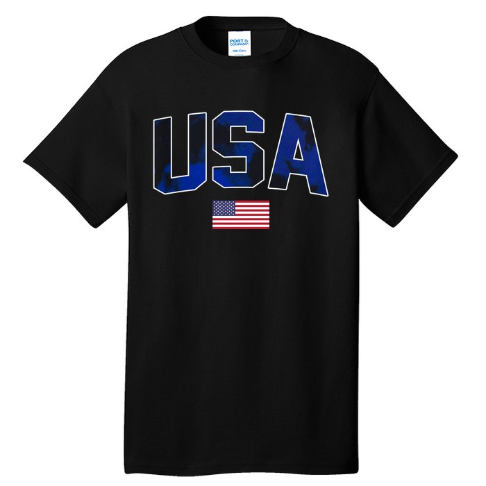 States United USA Tie Dye Soccer Jersey American Football Tall T-Shirt