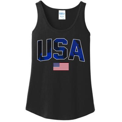 States United USA Tie Dye Soccer Jersey American Football Ladies Essential Tank