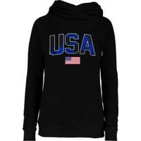 States United USA Tie Dye Soccer Jersey American Football Womens Funnel Neck Pullover Hood