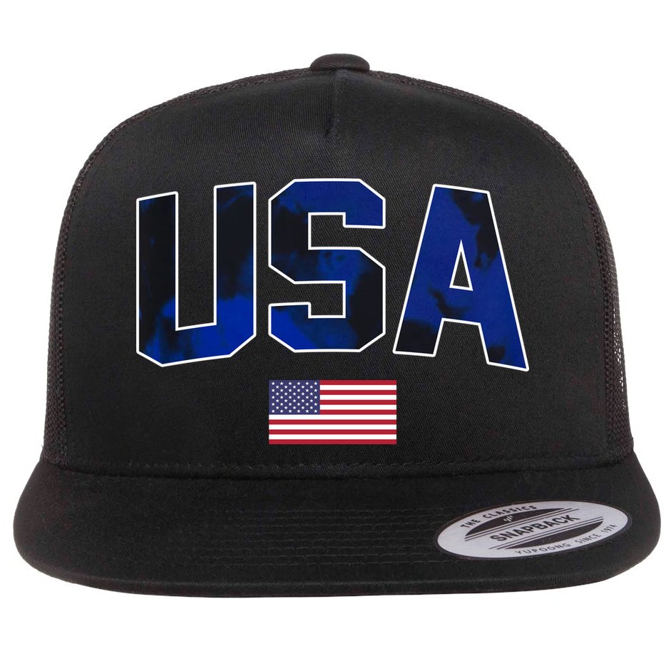 States United USA Tie Dye Soccer Jersey American Football Flat Bill Trucker Hat